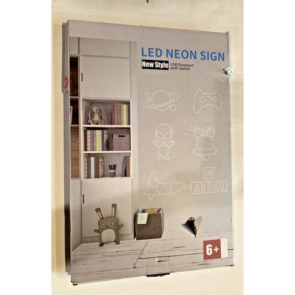 Neon Sign - Cloud and Moon Led Neon Light, Neon Lights Sign Warm White & Blue - Picture 6 of 6